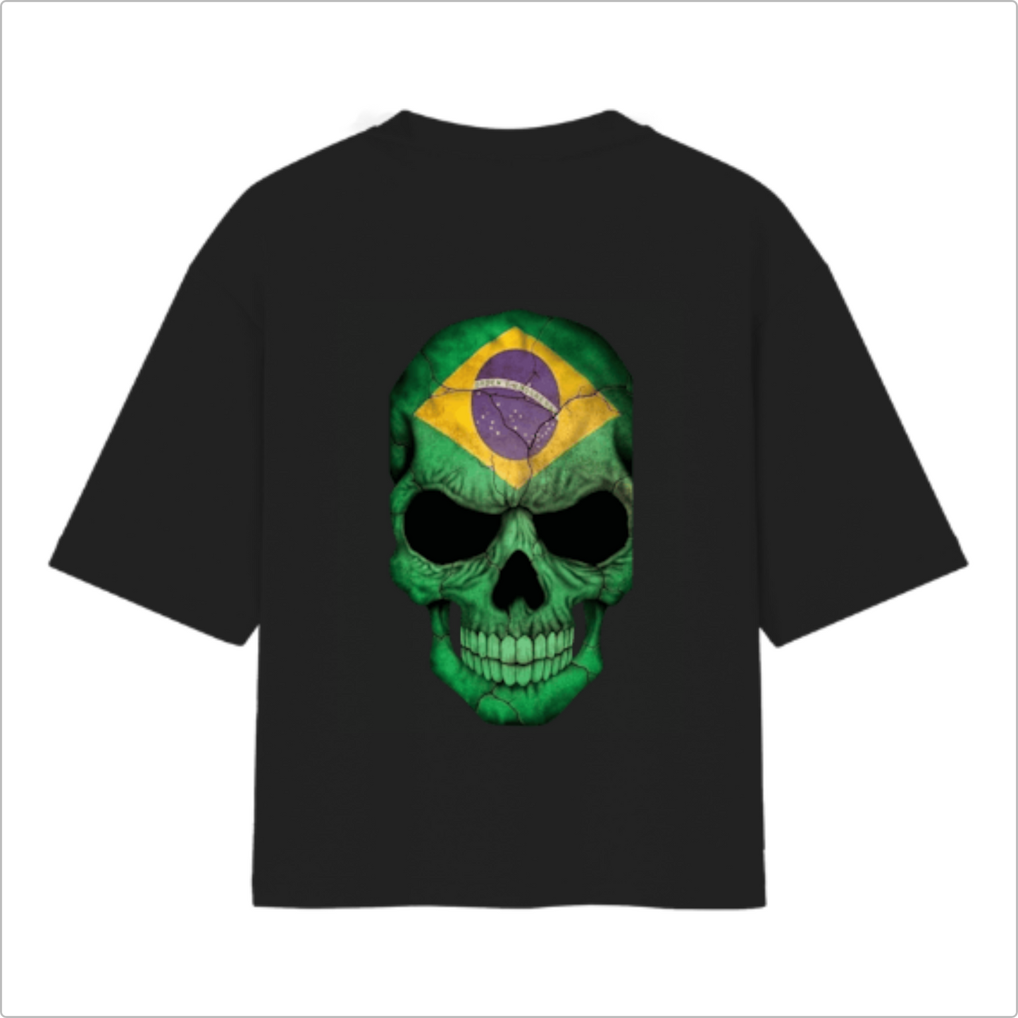 Camiseta Oversized Caveira Brasil