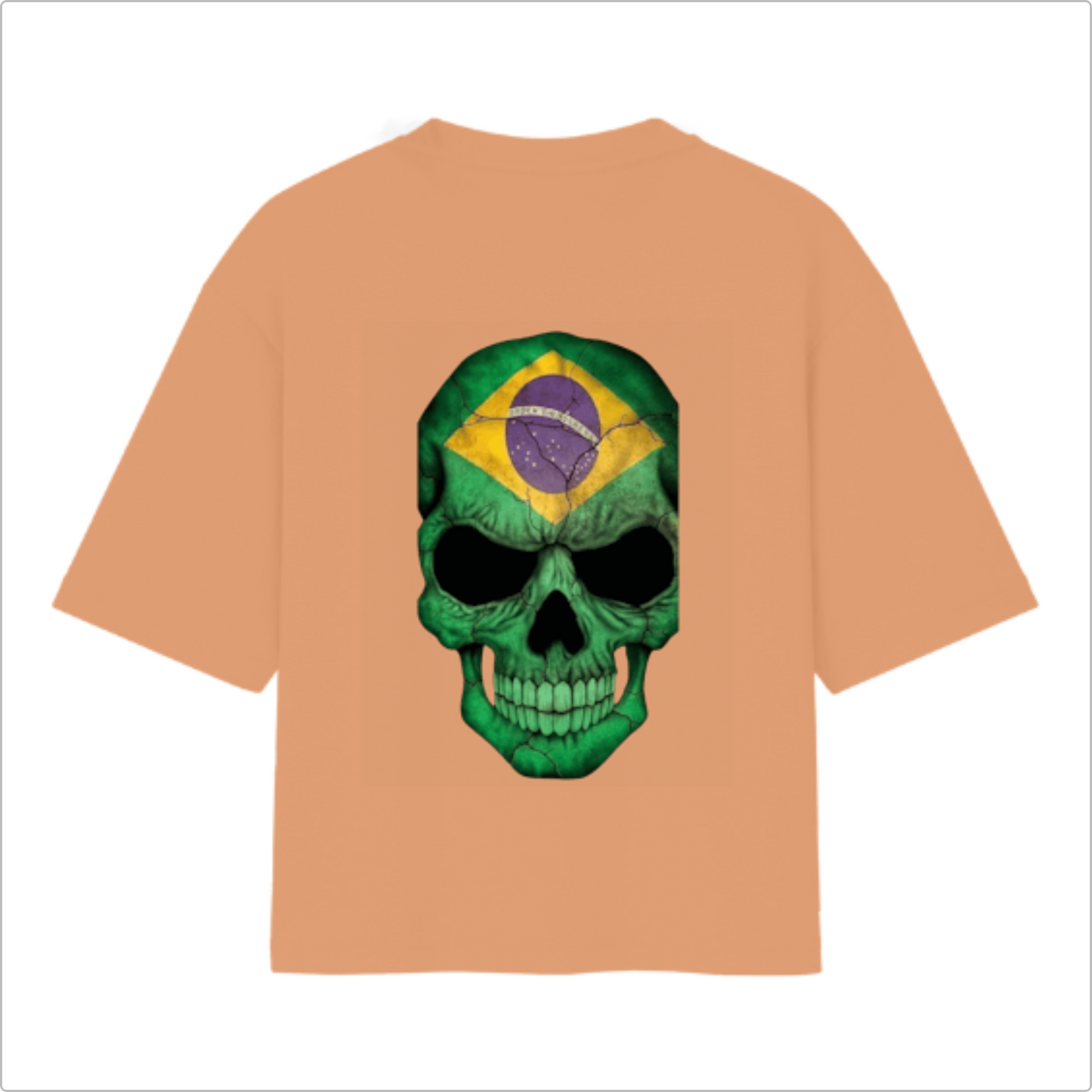 Camiseta Oversized Caveira Brasil