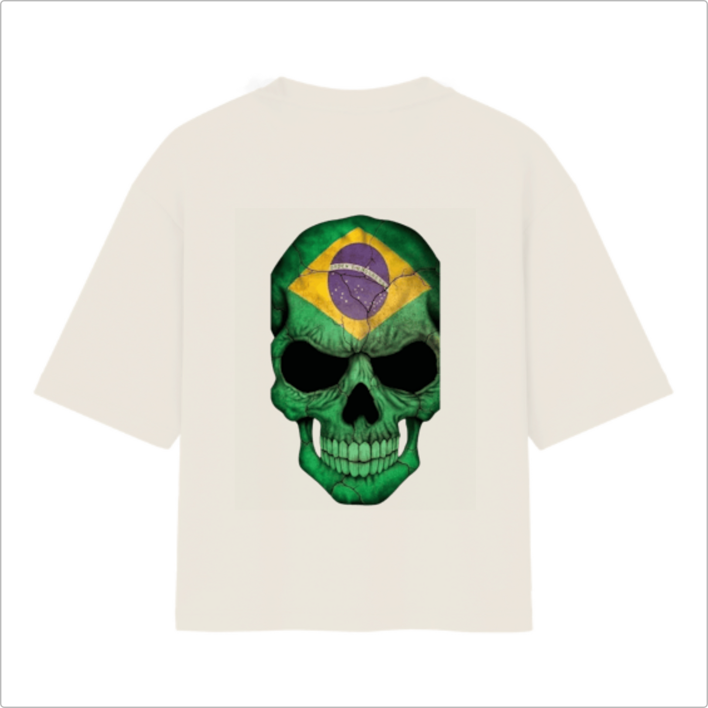 Camiseta Oversized Caveira Brasil