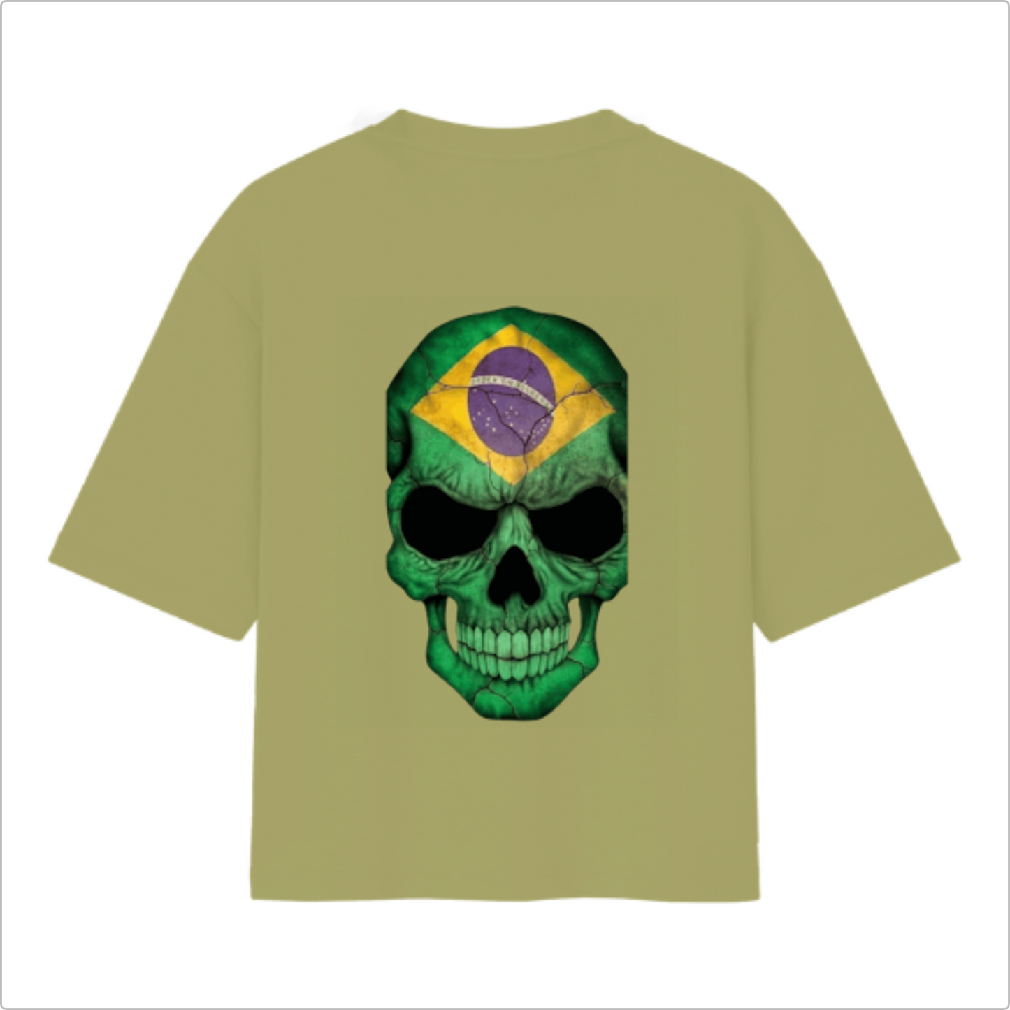 Camiseta Oversized Caveira Brasil